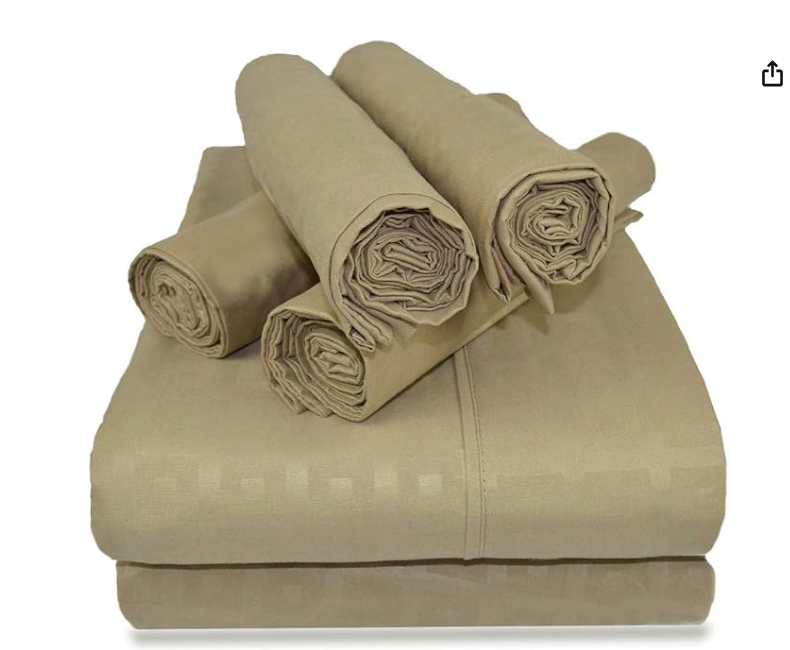 Victoria Valenti Embossed Sheet Set with 6 piece set, Microfiber