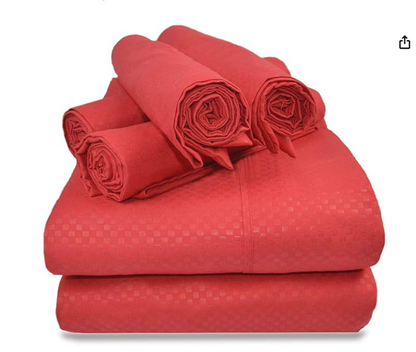 Victoria Valenti Embossed Sheet Set with 6 piece set, Microfiber