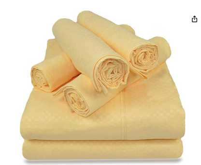 Victoria Valenti Embossed Sheet Set with 6 piece set, Microfiber