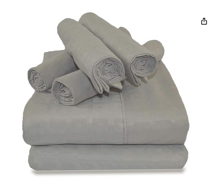 Victoria Valenti Embossed Sheet Set with 6 piece set, Microfiber