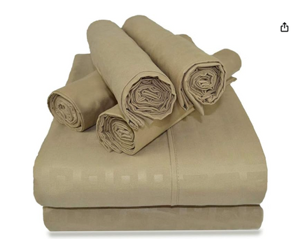Victoria Valenti Embossed Sheet Set with 6 piece set, Microfiber
