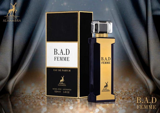 Eau De Perfum B.A.D FEMME For Women, 3.4oz